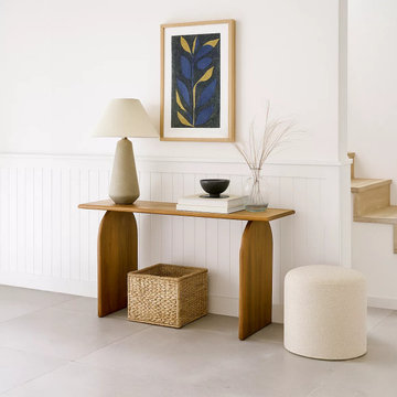 Japandi Walnut Entry Console for Calm, Modern Living