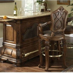 AICO Furniture - Tuscano Bar Set in Biscotti - 34500/34504 - Fabric