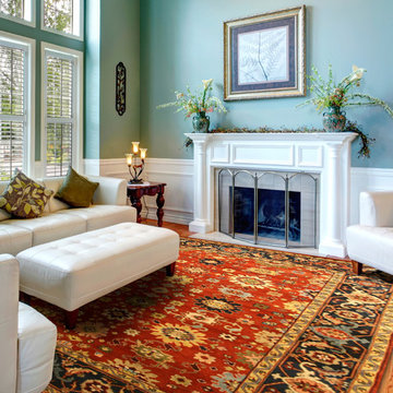 EORC SHT19RT RUST HAND KNOTTED WOOL SUPER MAHAL RUG