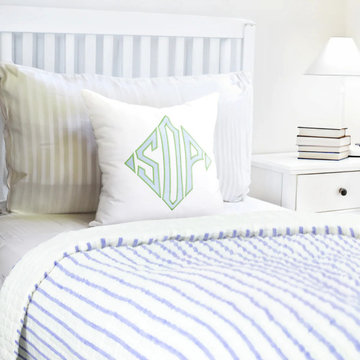 Monogram Pillow Cover on 400TC Cotton Blend
