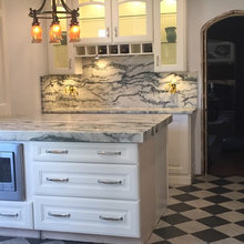 Marble Extending Onto Wall