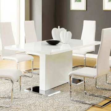 Nameth Contemporary White Dining Table