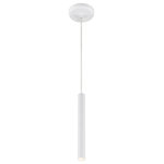 Z-Lite - Z-Lite Forest 1-Light Mini Pendant, Matte White/Matte White, 917MP12-WH-LED - Crisp and clean color from this hanging pendant light transforms any modern space with style. The all-over white hue of the sleek silhouette is complete with a dimmable light.