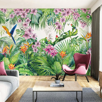 Bright tropic wall mural