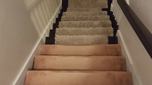 Stair Runner Help 2 Diff Width Treads, Carpet Pads For Basement Stairs