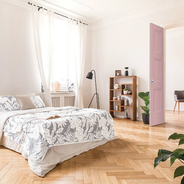 Blush Colored Livingston Interior Double Doors in Bedroom