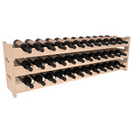 Wine Racks America - 36-Bottle Scalloped Wine Rack, Pine, Unstained - Stack three cases of wine in a decorative 36 bottle rack using pressure-fit joints for easy assembly. This rack requires no hardware, no tools, and is ready to use as soon as it arrives. Makes for a perfect gift and stores wine on any flat surface.