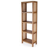 Mesa Cane and Solid Wood 4-Tier Etagere Bookcase