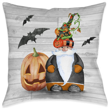 Pumpkin Patch Gnome Outdoor Pillow, 18"x18"