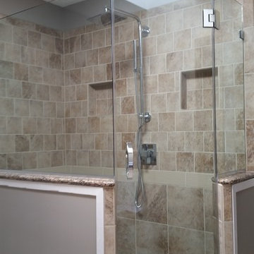 Beautiful Frame-less Glass Corner Shower Enclosure