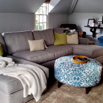 Playfully Patterned Family Room