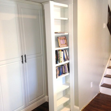 Hidden Bookshelf Door & Storage Cabinet
