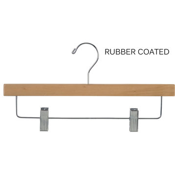 Natural Finish Rubber Coated Bottom Hangers, Box of 50