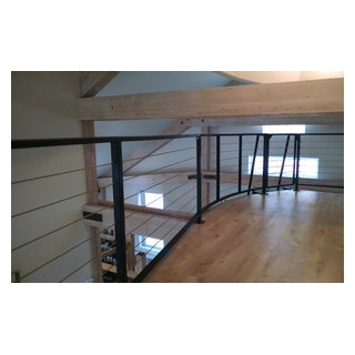 Ship's Ladder, Loft Cable Rail & Gate - Modern - Other - by Vigil Steel ...