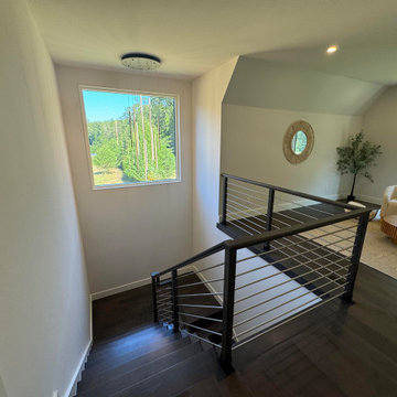Project #137 | Maple Staircase with Stainless Steel Railing