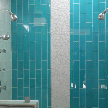 Glass Tile Dual Shower