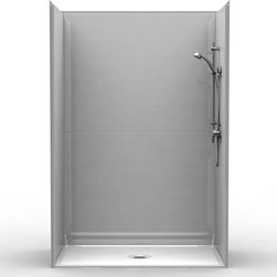 Multi-Piece Traditional 54&Prime; x 30&Prime; x 81&Prime; Shower | Traditional Threshold, 3/4&Prime; Cur - Products