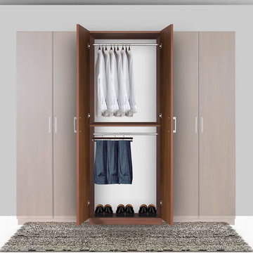 Bella Double Hanging Wardrobe Closet - 2 Hang Rods