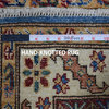 2'x3'6" Blue Super Kazak Pure Wool Geometric Design Handmade Rug