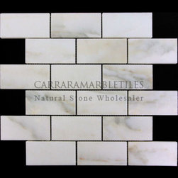 Calacatta Gold Italian Marble 2x4 Subway Mosaic Tile Honed - Products