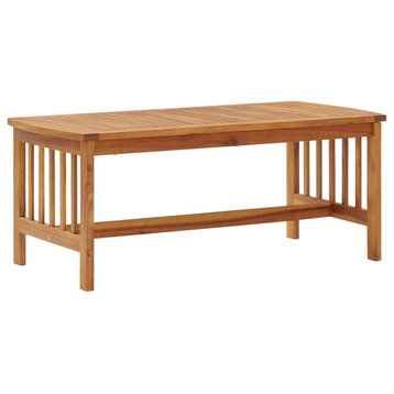 vidaXL Coffee Table 40.2"x19.7"x16.9" Solid Acacia Wood