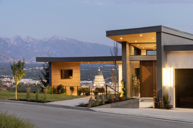 Example of a trendy home design design in Salt Lake City
