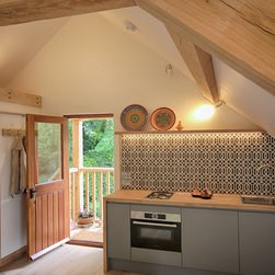The interior space inside an oak framed garage accommodation space - Products