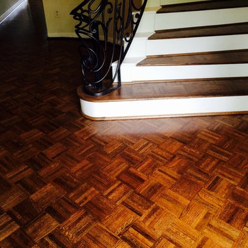 Hardwood floor refinishing