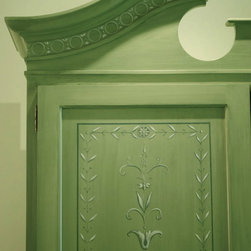Hand painted secretary - detail - Furniture