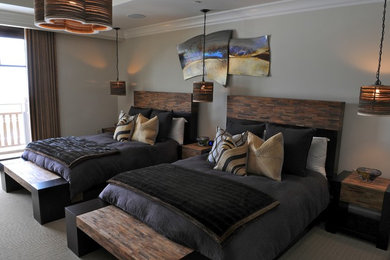 Trendy bedroom photo in Salt Lake City