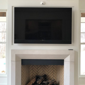 Custom-TV -Built-In Above Fireplace