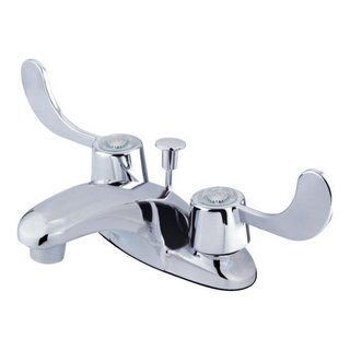 Kingston Brass 4" Double Wrist Blade Handle Centerset Bathroom Sink ...