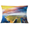 Aerial View of Great Ocean Road Seascape Throw Pillow, 12"x20"