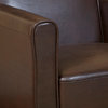 Lucas Brown Leather Recliner Club Chair