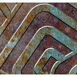 Removable Wallpaper-Rust Flakes-Peel & Stick Self Adhesive - Rustic