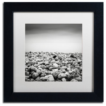 'Pebble Beach' Matted Framed Canvas Art by Dave MacVicar