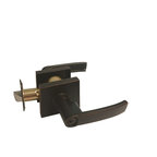 Square Contemporary Door Lever, Style 8048, Dark Oil Rubbed Bronze, Entrance