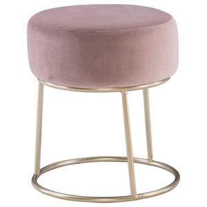 annabelle vanity stool rose pink