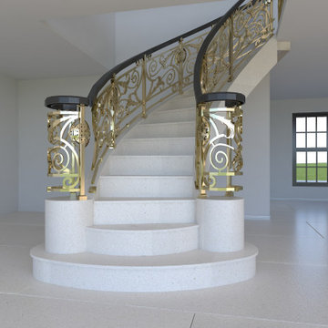 Snow White Limestone Floor and Steps
