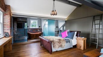 Contemporary Master Bedroom Suite in loft space