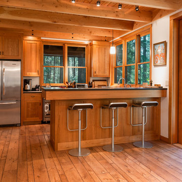 Kitchen - Warm Wood & Lighting