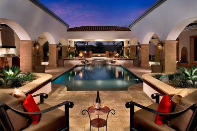 Southwestern exterior home idea in Phoenix