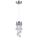 CWI Lighting - Monica 1 Light Down Mini Pendant with Chrome finish - This 1-Light Pendant From CWI Lighting Comes In A Chrome Finish.It measures 12" high. This light uses 1 Bi-Pin G9 bulb(s). Dry rated. Can be used in dry environments like living rooms or bedrooms.Comes with 72" of wire  This light requires 1 ,  Watt Bulbs (Not Included) UL Certified.