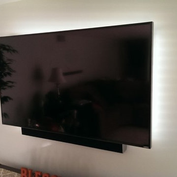 Using Philips HUE LED Lightstrips for a TV Mount in Mt Prospect