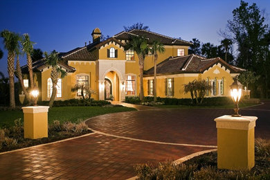 Inspiration for a mediterranean exterior home remodel in Orlando