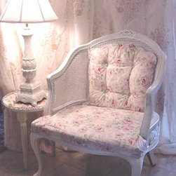 Painted Upholstered Caneback Chair - Products