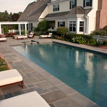 Flagstones Pool Side Design