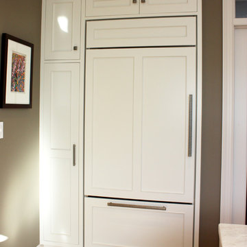 Open Concept White Kitchen - Focal Point