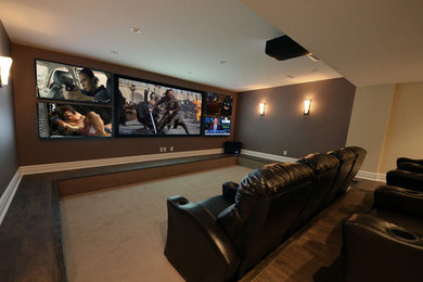 Traditional home theatre in Toronto.