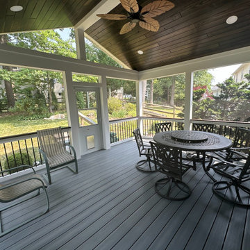 Moisture Shield Elevate Alpine Gray Screened Porch and Deck